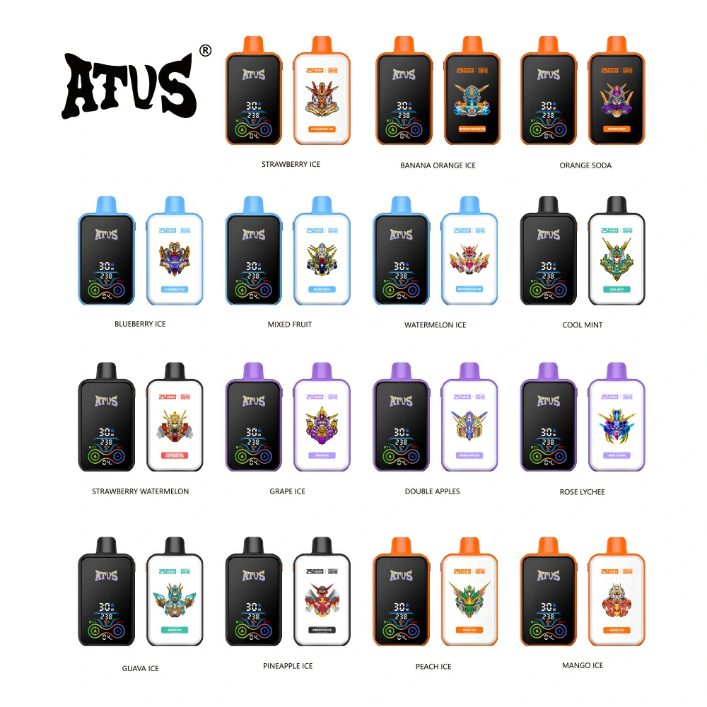 100% Original Disposable Vape Bar ATVS 25000 Puffs 28ml Oil Capacity 1000mAh Battery 5% Nicotine Disposable Electronic Cigarette Digital Box Bulk Buy Disposable Vape Wholesale