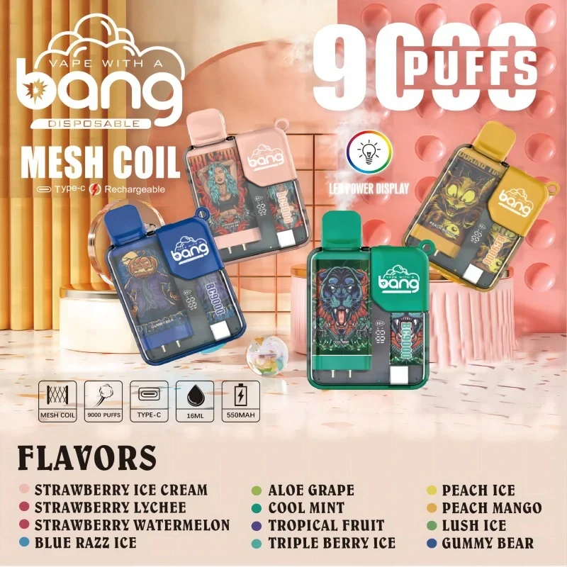 BANG Pyne 9000 Puffs Disposable Vape Wholesale Disposable Electronic Cigarette Vapor E Hookah 0% 2% 3% 5% Nicotine Bulk Buy Disposable Vape Wholesale