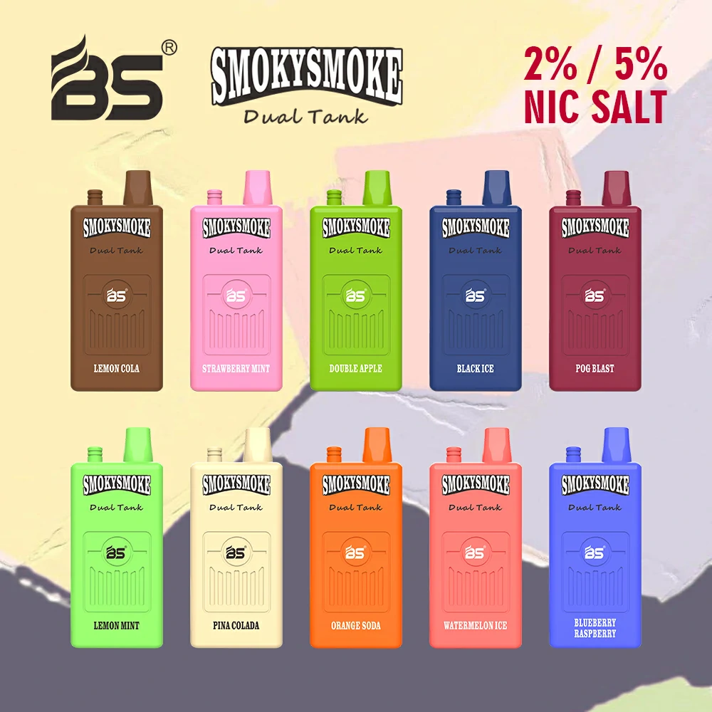 BREZE Bs Smoky 16000 Puffs Premium Dual Tank Disposable Vape Pen with Mesh Coil and 36ml Capacity for Wholesale Nicotine