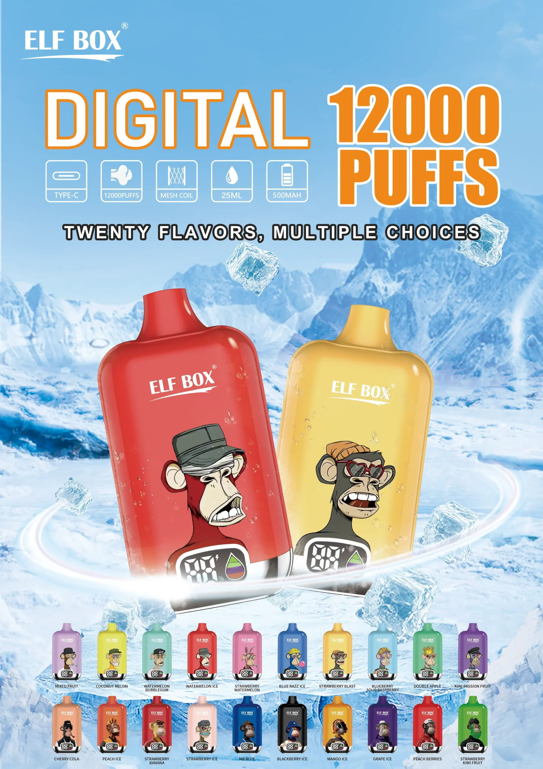 ELF BOX Digital 12000 Puffs