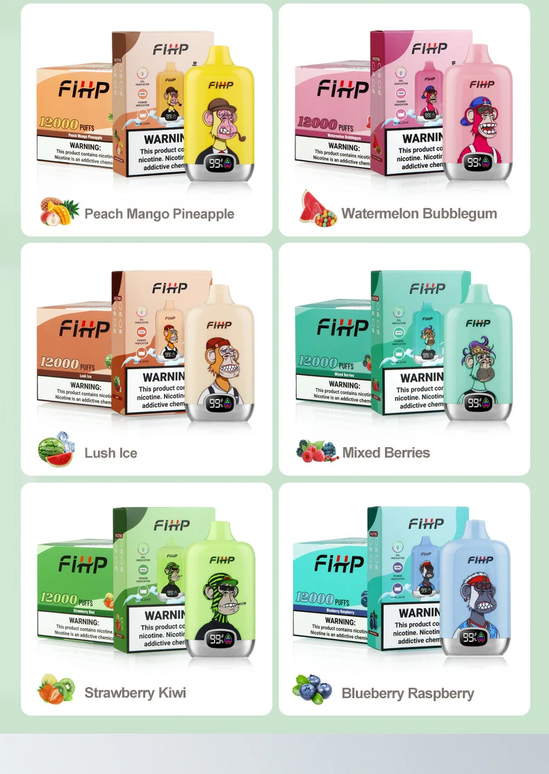 FIHP 12000 Puffs Disposable Vape Pen with Mesh Coil 2% Nicotine 650mAh Battery Wholesale Available Nicotine 2% 5% (7)