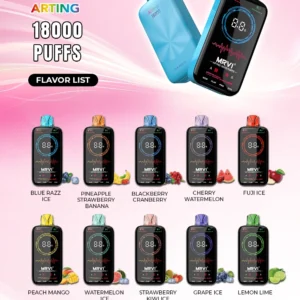 High Quality Wholesale Disposable Vape Pen MRVI Arting 18000 Puffs 26ml 600mAh Battery 2 Percent 5 Percent Nicotine Dual Mesh Coil with Full Display Screen