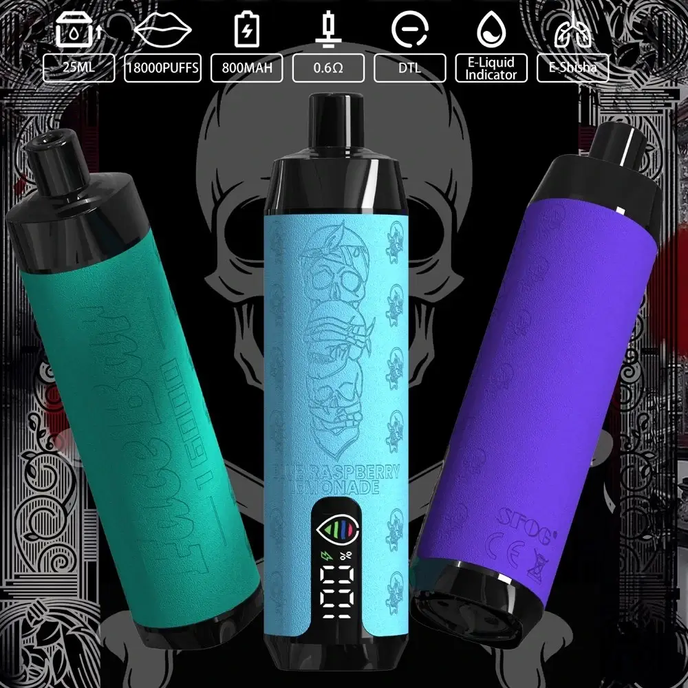 Sfog Face Bar 18000 Puffs 25ml 800mAh Disposable Vape Pen Wholesale with 0% and 5% Nicotine Options (8)