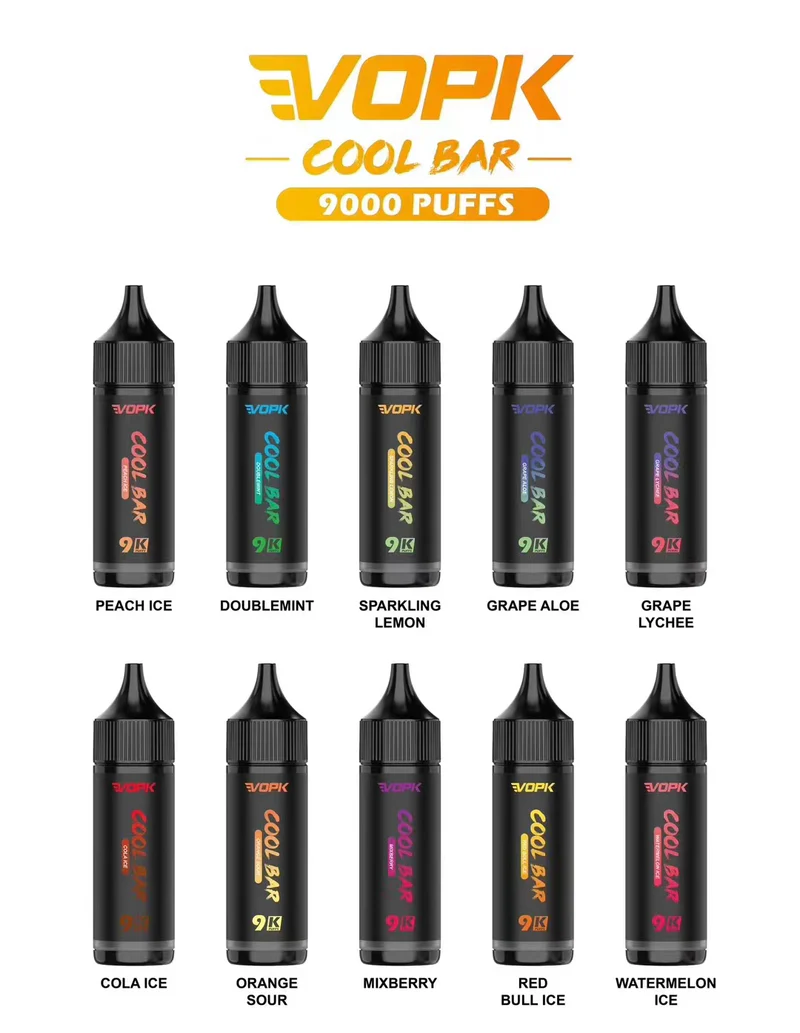 Vopk Cool Bar 9000 Puffs Disposable Vape Pen 15ml 600mAh Wholesale with Adjustable Airflow and Mesh Coil Original Factory (3)