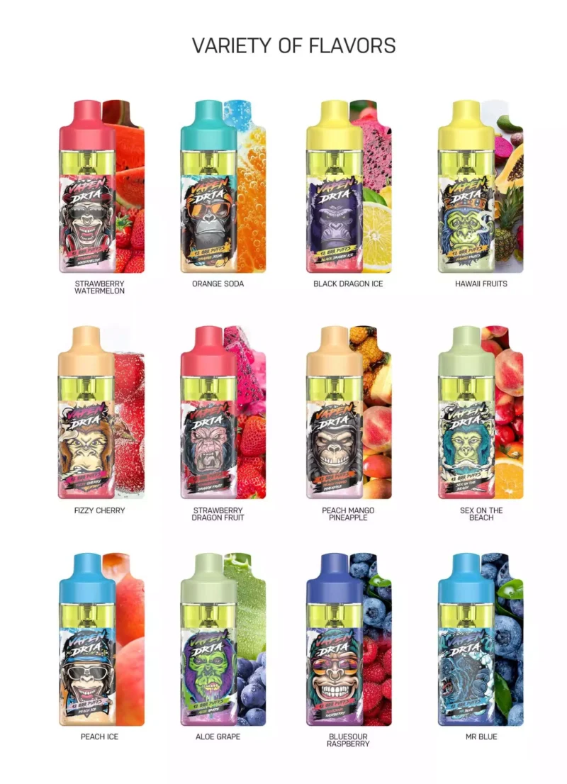 VAPEN DRTA 12000 PUFFS 2% 5% Low Nicotine Wholesale Disposable Vape Oil Core Separation 15 Flavors Buy Bulk Super Cheap (1)