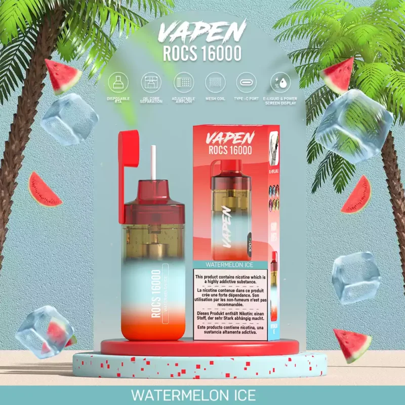 Bulk Wholesale Purchase of VAPEN ROCS 16000 Puffs Disposable Vape Rechargeable with 2% 5% Nicotine and Refillable Oil