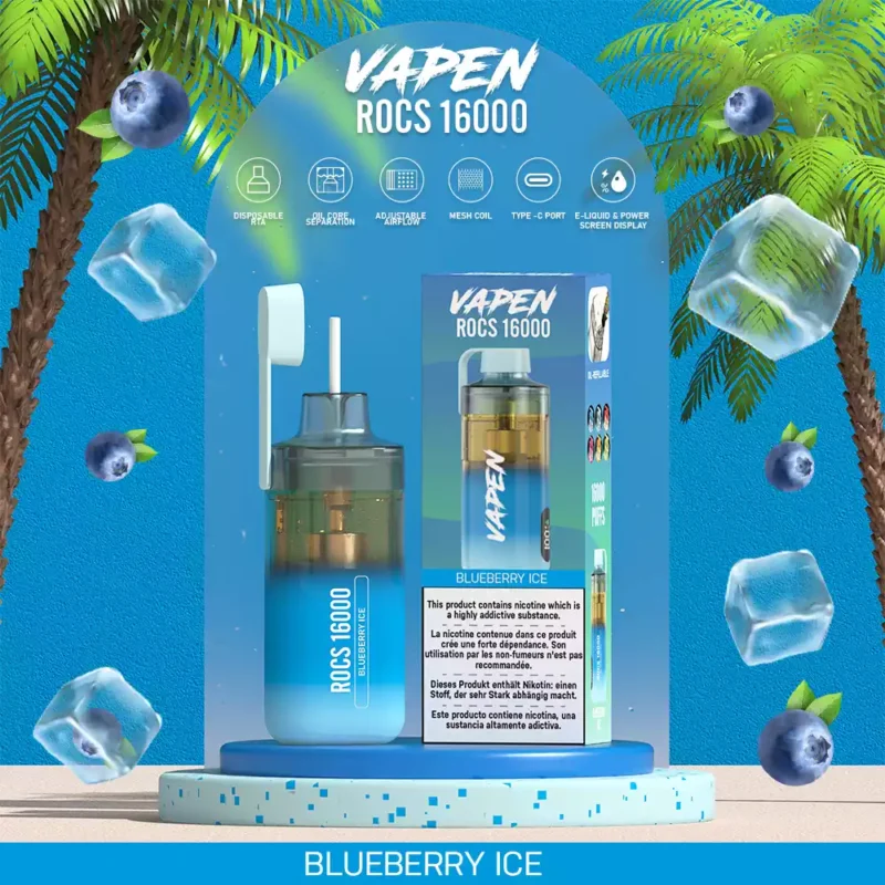 Bulk Wholesale Purchase of VAPEN ROCS 16000 Puffs Disposable Vape Rechargeable with 2% 5% Nicotine and Refillable Oil