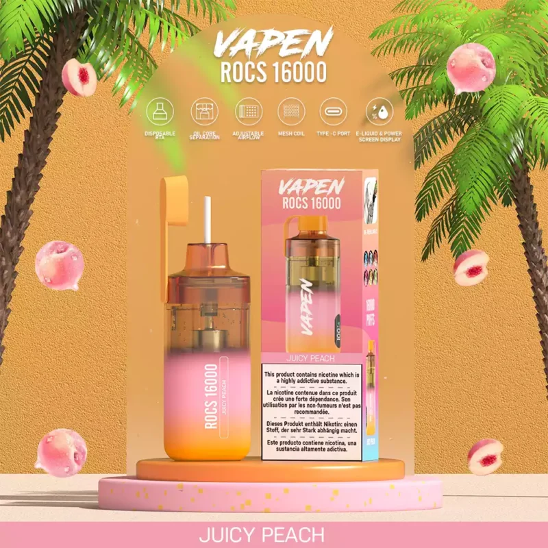 Bulk Wholesale Purchase of VAPEN ROCS 16000 Puffs Disposable Vape Rechargeable with 2% 5% Nicotine and Refillable Oil