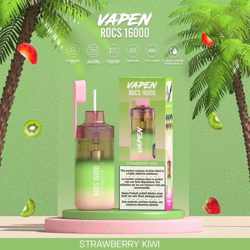 Bulk Wholesale Purchase of VAPEN ROCS 16000 Puffs Disposable Vape Rechargeable with 2% 5% Nicotine and Refillable Oil