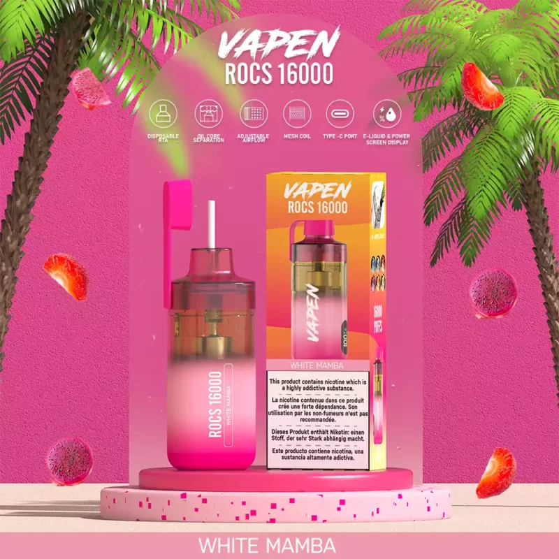 Bulk Wholesale Purchase of VAPEN ROCS 16000 Puffs Disposable Vape Rechargeable with 2% 5% Nicotine and Refillable Oil