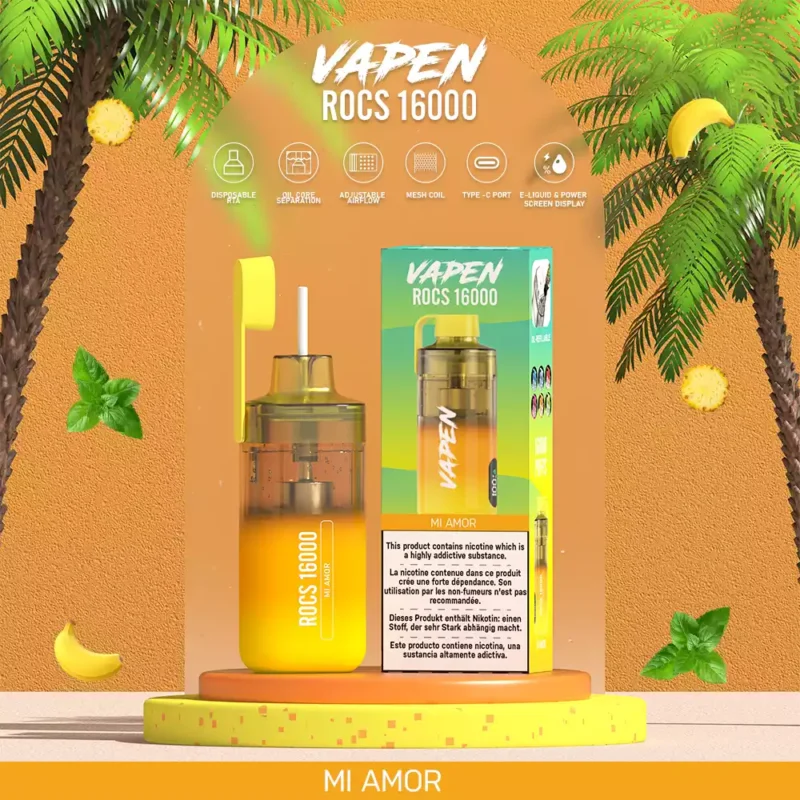 Bulk Wholesale Purchase of VAPEN ROCS 16000 Puffs Disposable Vape Rechargeable with 2% 5% Nicotine and Refillable Oil