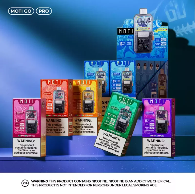 Quality MOTI GO PRO 12000 Puffs Disposable Vape Wholesale Bulk Buy 16ml E-liquid 1000mAh 3 Percent 5 Percent Low Nicotine Original Shipping Best Price
