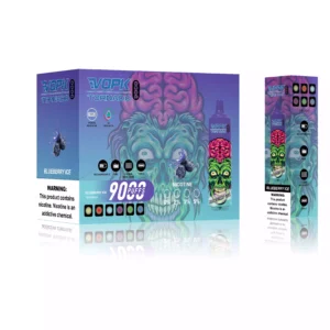 High-Quality VOPK TORNADO 9000 Puffs Disposable Vape Rechargeable Bulk Buy 0-5% Nicotine 600 Mah Bottom LED 2025 Latest