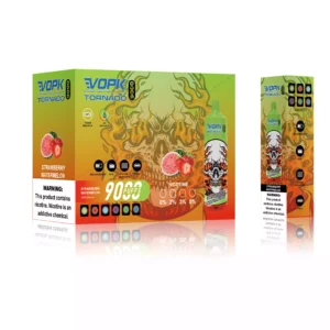 High-Quality VOPK TORNADO 9000 Puffs Disposable Vape Rechargeable Bulk Buy 0-5% Nicotine 600 Mah Bottom LED 2025 Latest